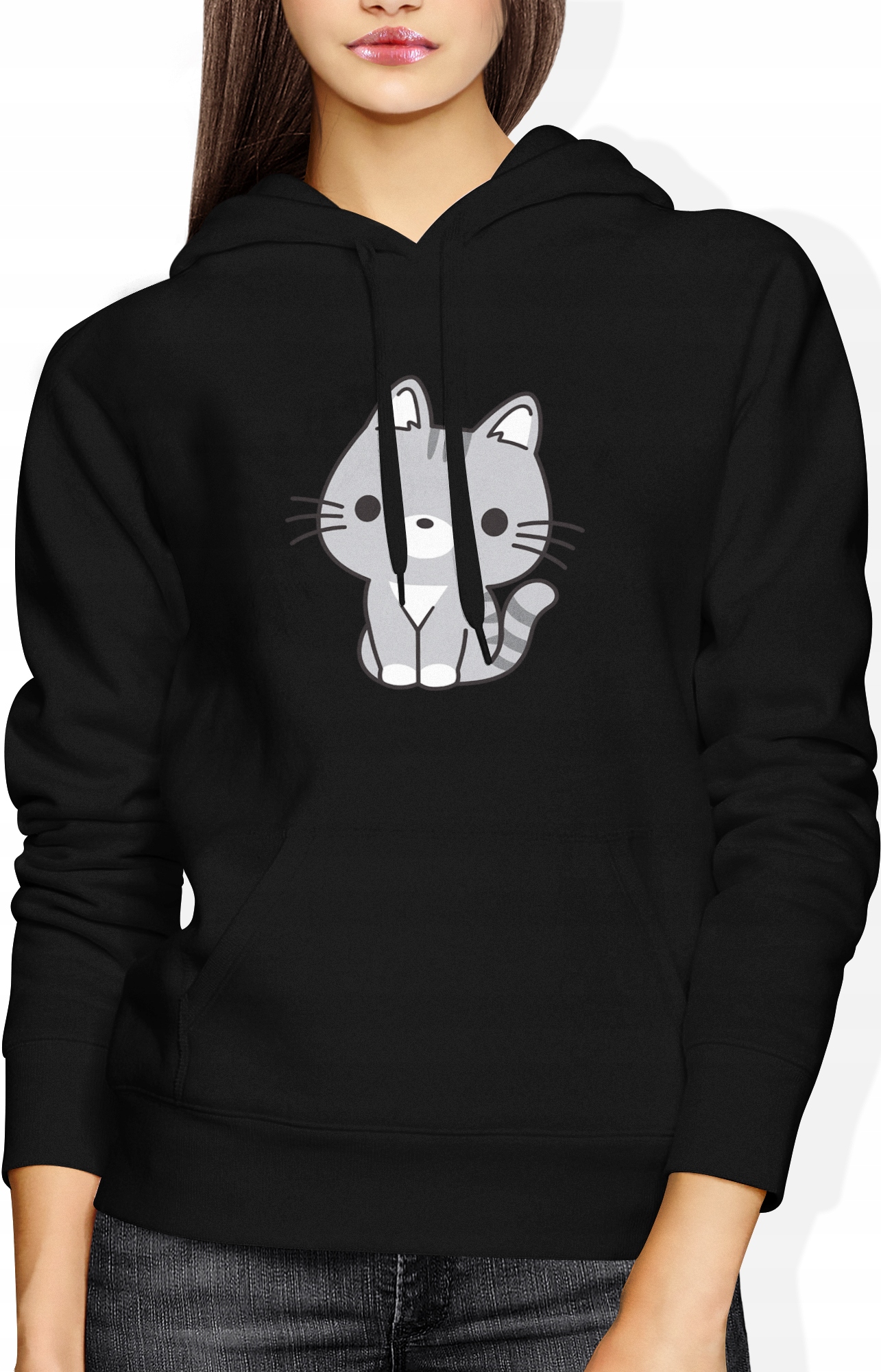 

Bluza Kot Z Kotem Kawaii Kotek Damska Rozmiar XL