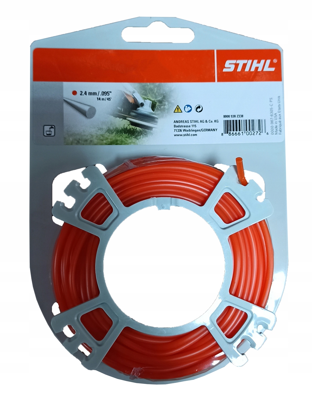 

Żyłka tnąca okrągła Stihl 2,4 mm 14 m pomarańczowa