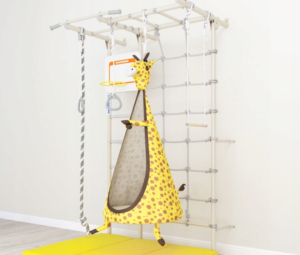 Drabinka gimnastyczna dla dziecka Next-5 srebrna Szerokość całkowita 127.5 cm