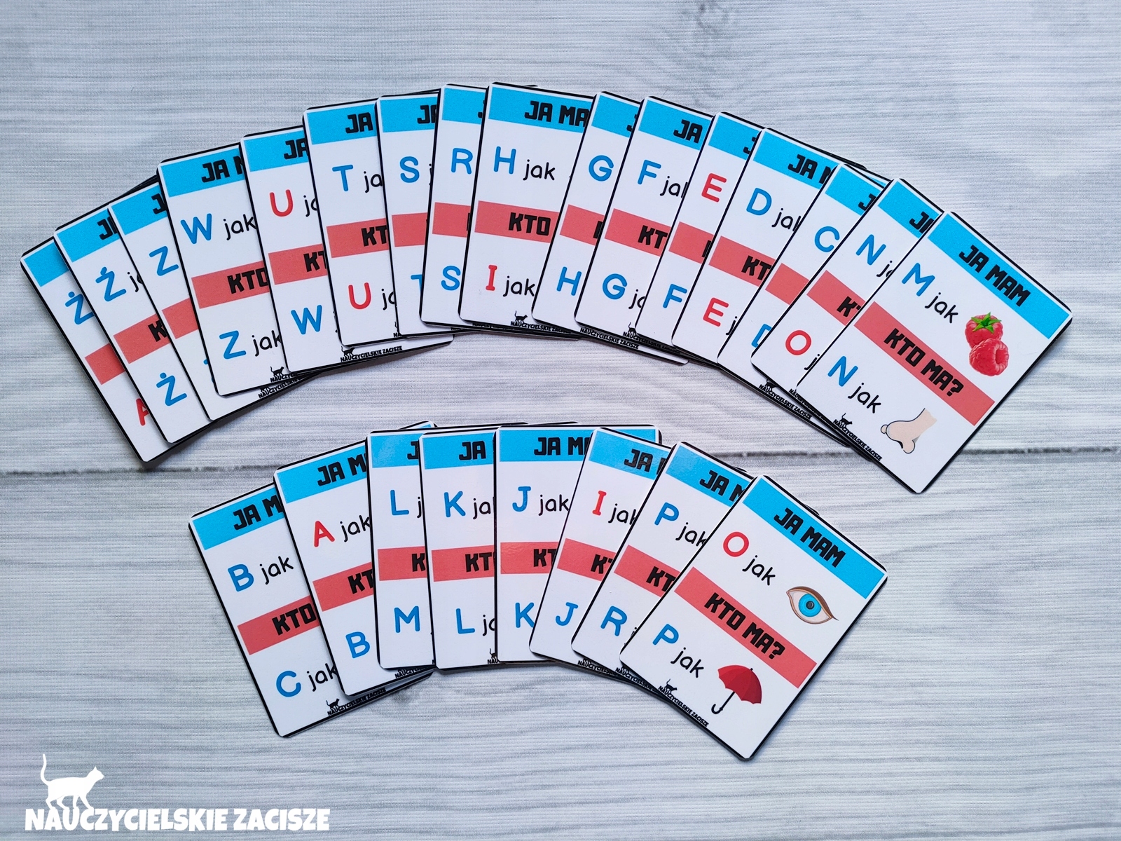 JA MAM, KTO MA? Alfabet Litery |gra dydaktyczna Wydawnictwo Nauczycielskie zacisze