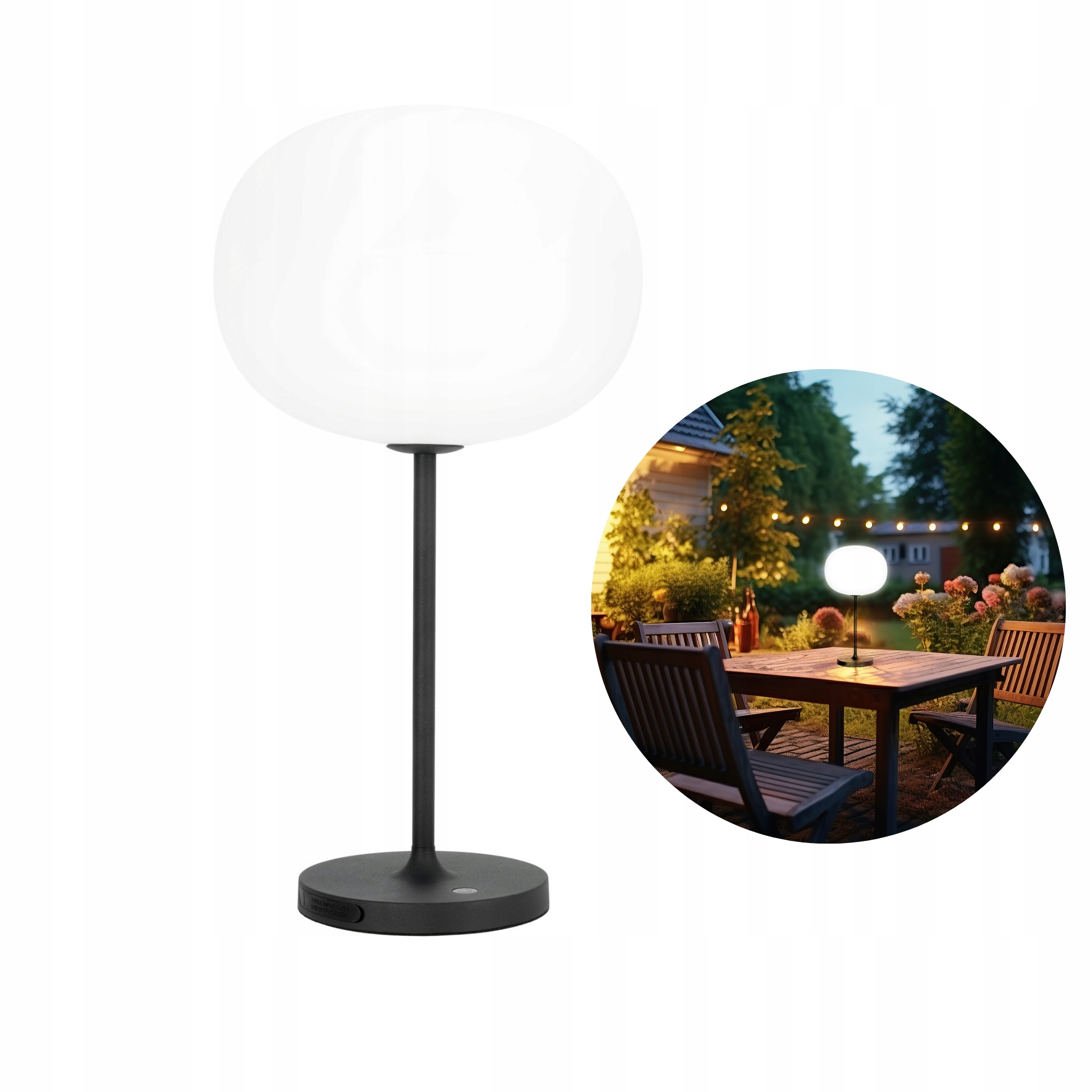 Bezdrátová stolní zahradní lampa Na Terasu Usb 2W IP54