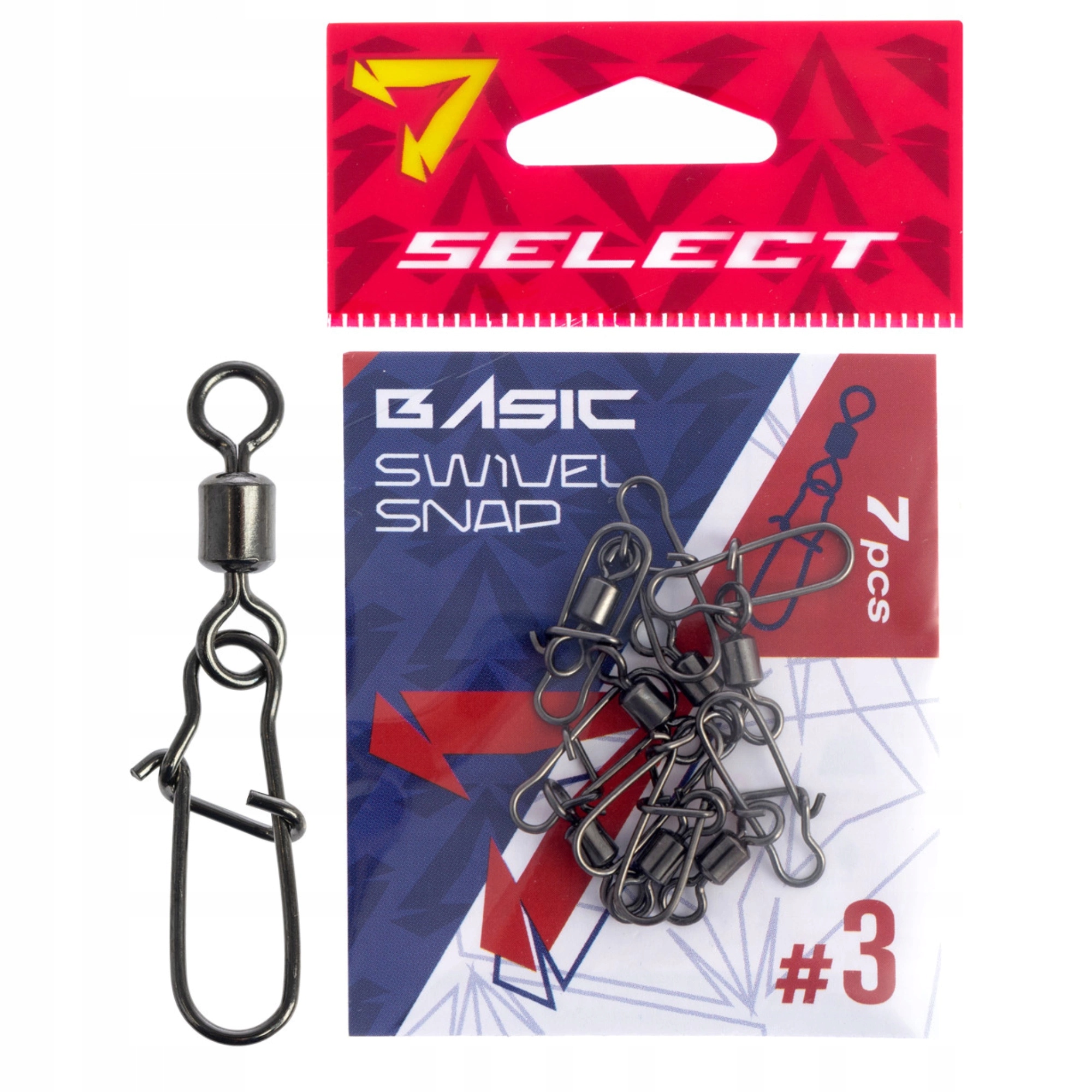 Select Agrafka z krętlikiem Basic Swivel Snap #3 (7 szt/opak)