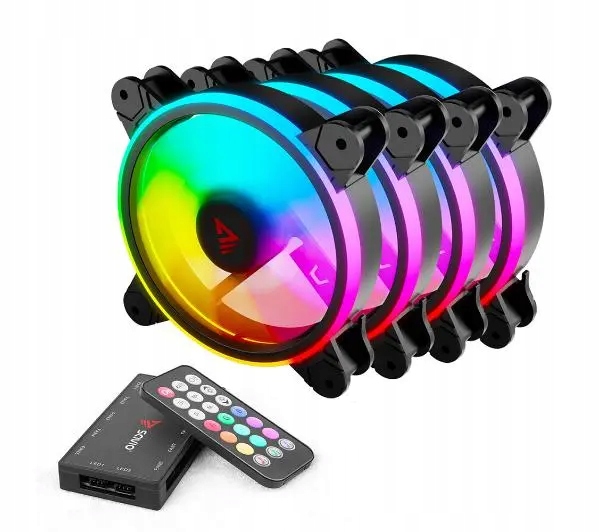 Zestaw wentylatorów Savio FAN01 Argb 4-pak Pilot