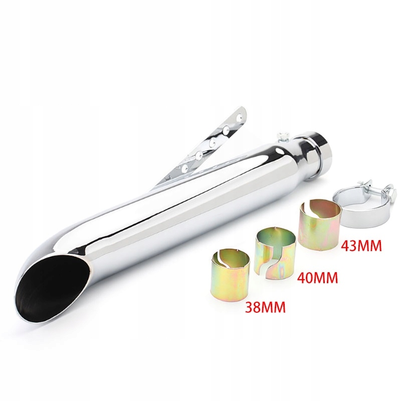 Tlumič Špička Prázdný Bobber Scrambler Custom Bass Univerzální Chrom