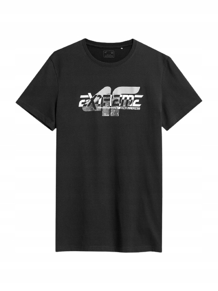 

4f t-shirt męski H4Z21-TSM019 Głęboka Czerń r. L