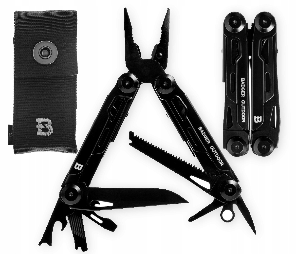 Multitool Narzędzie Wielofunkcyjne survival Edc Badger Outdoor Thorn Black