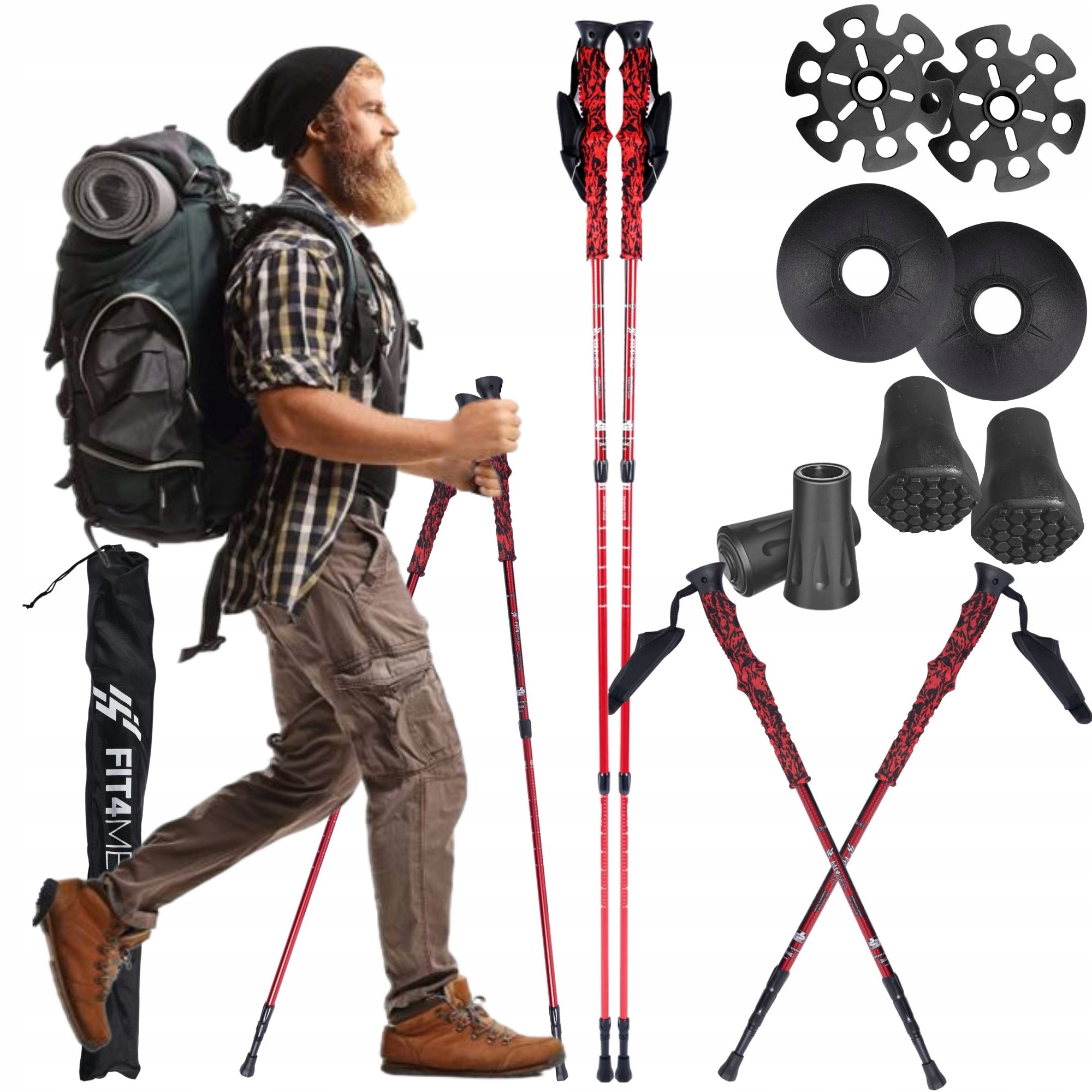 

Lekkie Kije Trekking Carbon Regulacja Nordic Walk