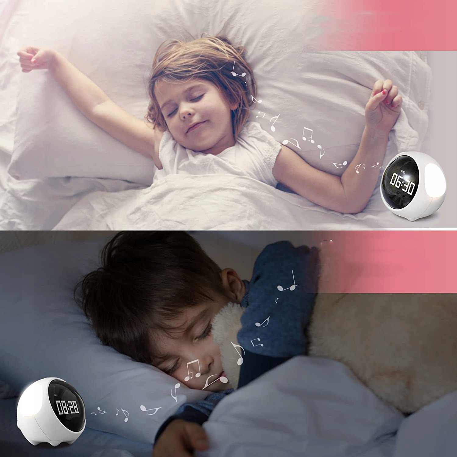 Zegar Budzik Dla Dzieci LED Interaktywny Emoji Cechy dodatkowe cyfrowy wyświetlacz