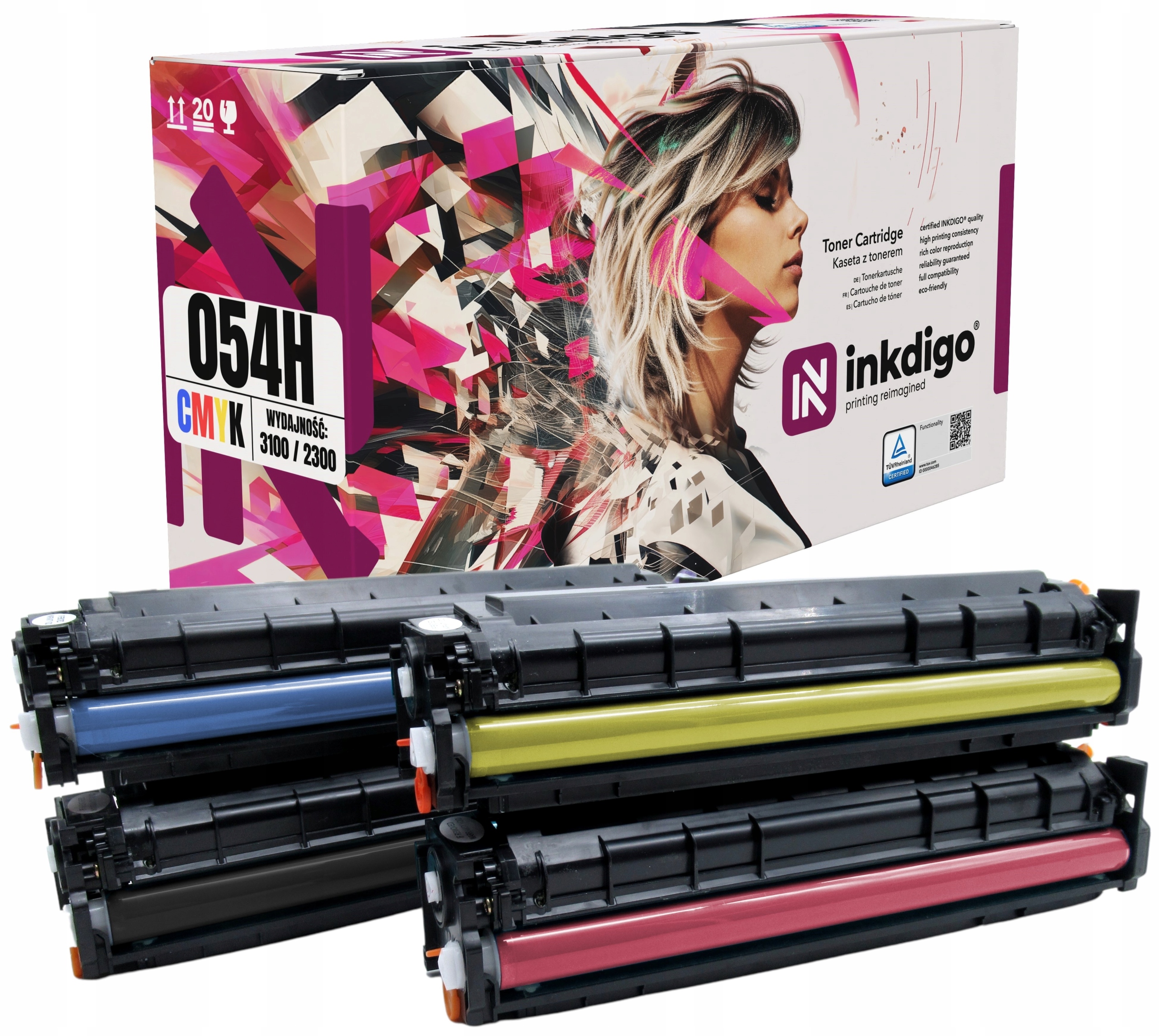 CRG054 XL 4 Tonery do Drukarki Canon MF641CW MF643CDW MF644CDW MF645CX