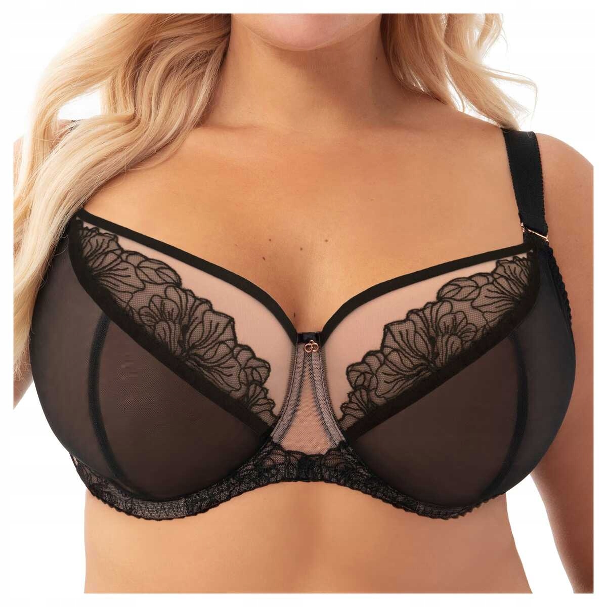 Gorsenia Měkká podprsenka s výšivkou Daniela 902 černá 65L