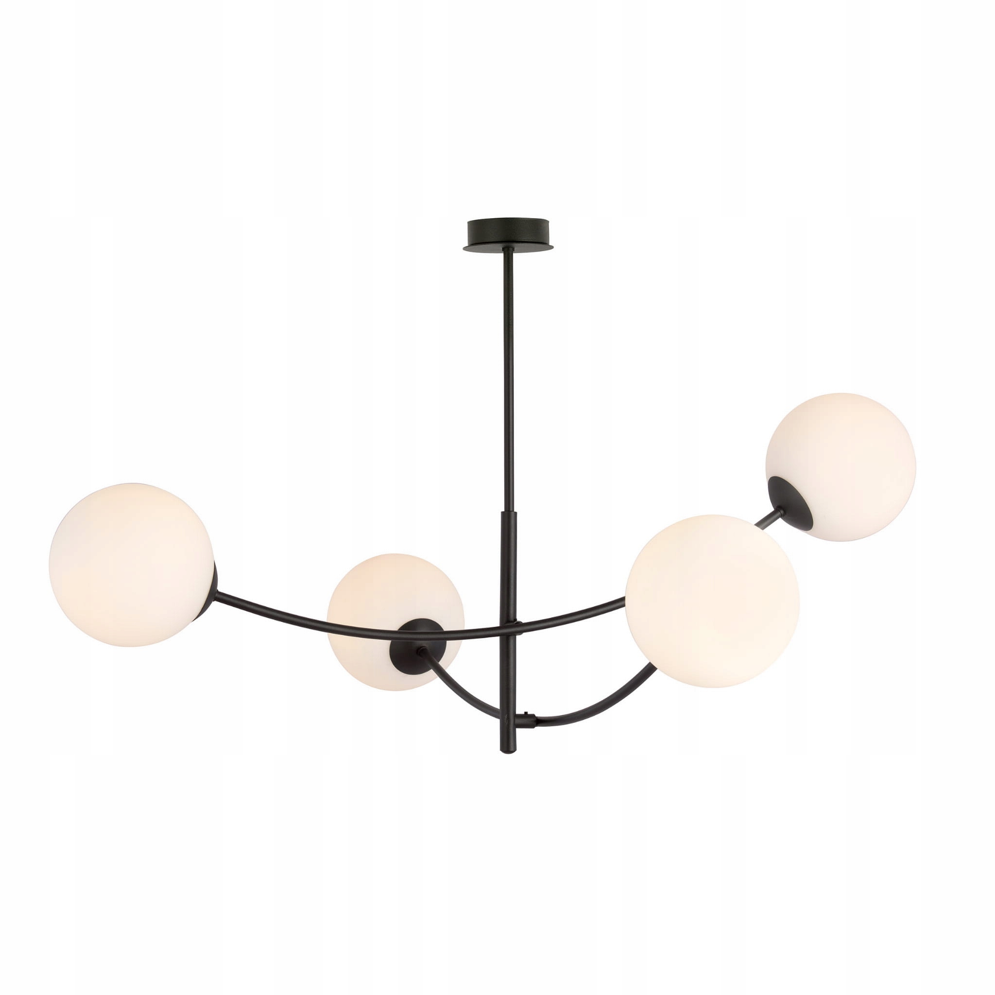 Lampa sufitowa Emibig Hunter 4xE14 10W 89cm czarna/biała IP20
