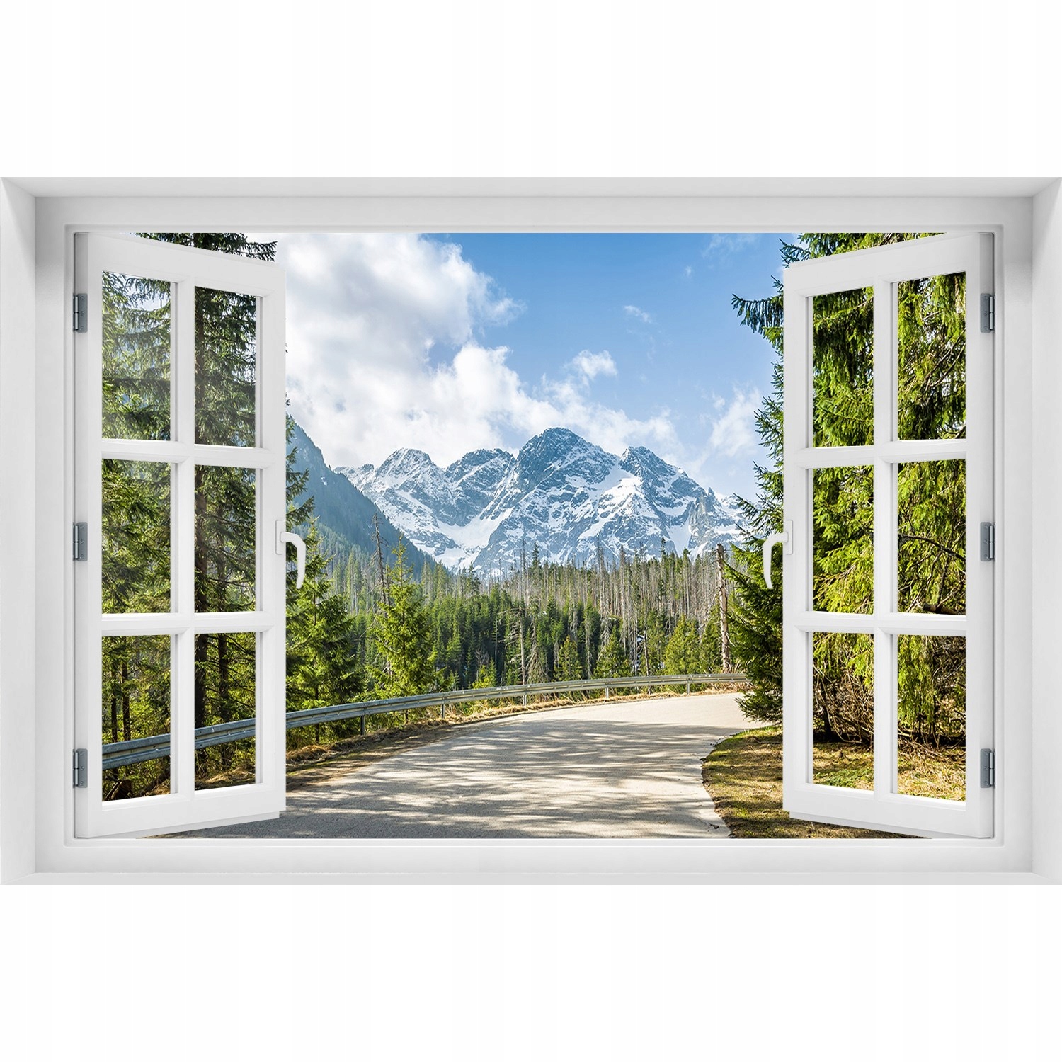 

3D Okno Naklejka na ścianę Droga Tatry 120x80
