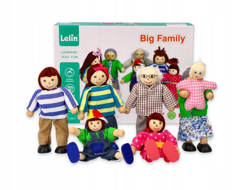 Sky-blue L50015 Holz - Biegepuppen Set. 7 teilig — 9