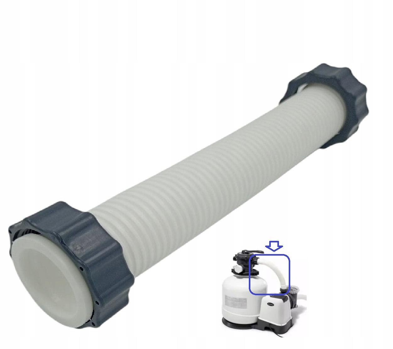 Připojovací hadice 38 mm pro připojení ventilu k motoru, pískový filtr 26652