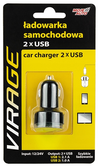 

Moje Auto Uniwersalna Ładowarka Samochodowa 2xUSB