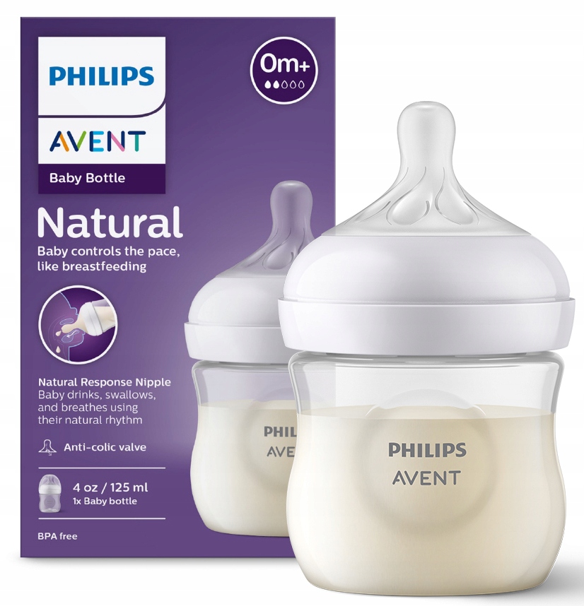 AVENT BUTELKA ANTYKOLKOWA NATURAL 3 RESPONSE 125ml
