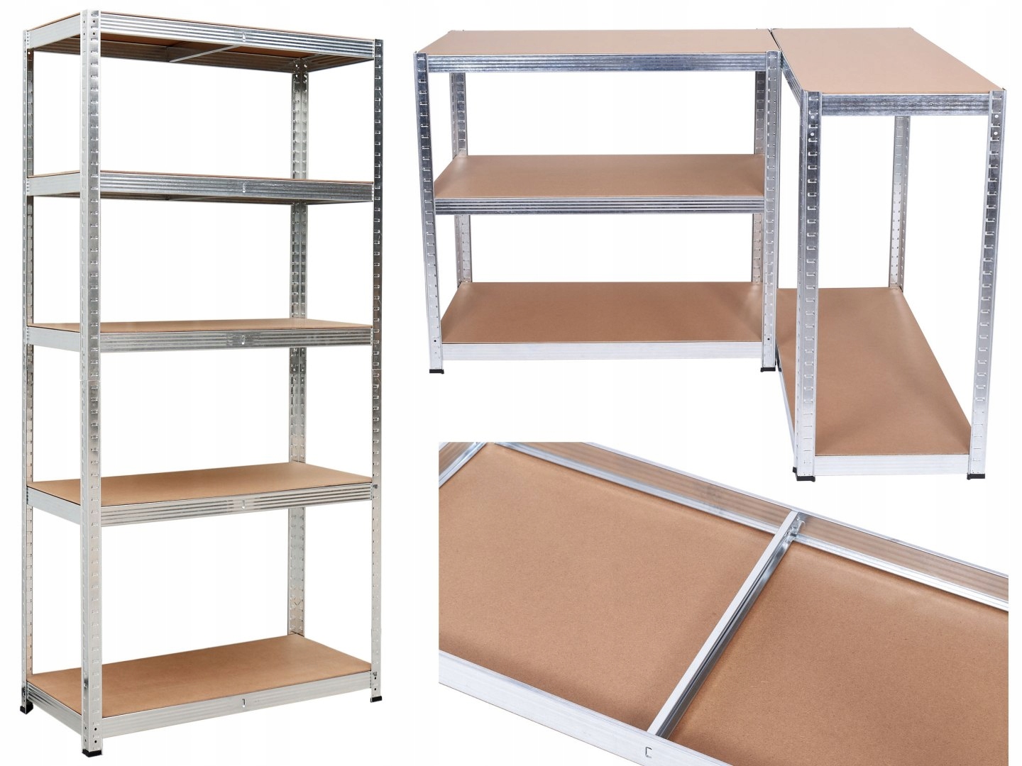 Skladovací Regál 2v1 Ocelový 150x75x30 cm 625 kg