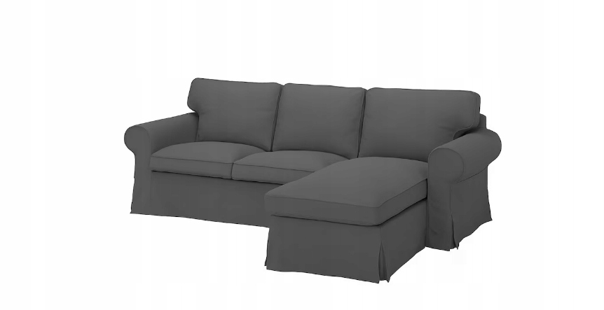 Ikea Ektorp Pokrytie 3-miestnej pohovky s ležadlom/Hallarp šedý