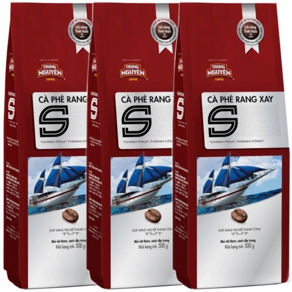 Levně Vietnamská Mletá káva S Blend sada 3 x 500 g Trung Nguyen
