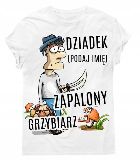 

Koszulka t-shirt dla dziadka grzybiarza roz XL