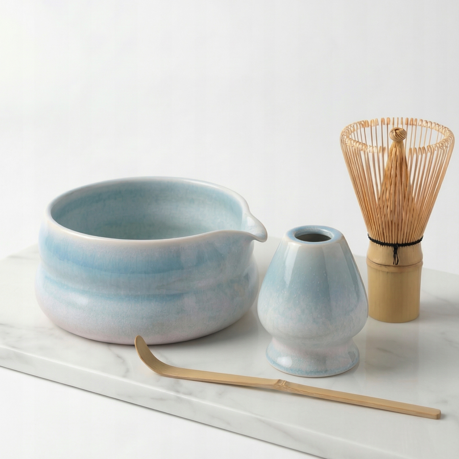 Bambusowy Zestaw do Parzenia Matchy Czarka Podstawka Akcesoria