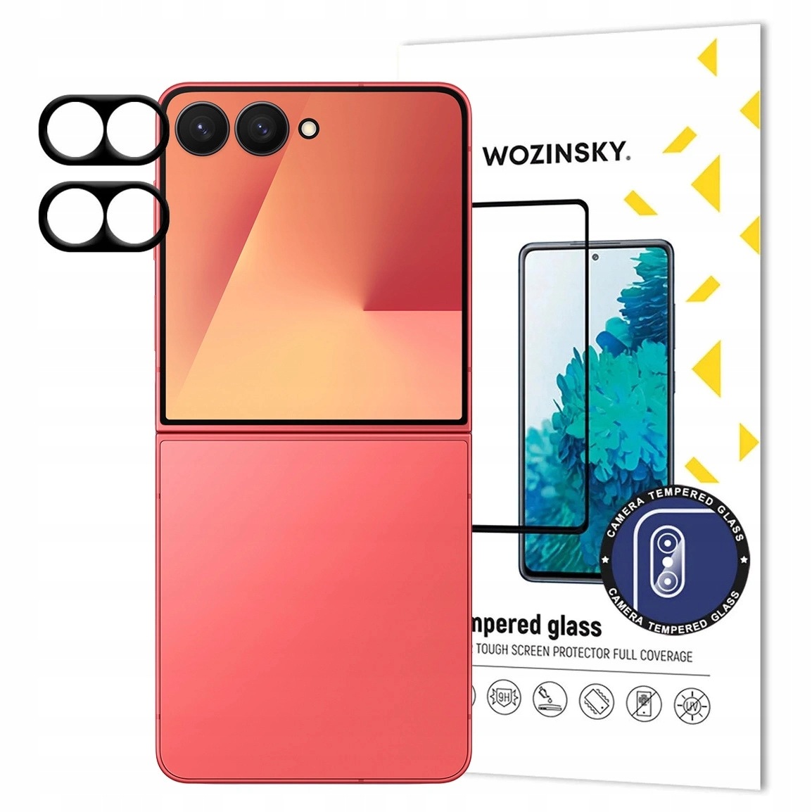 Czarne szkło na aparat Wozinsky Full Camera Glass na Samsung Galaxy Z 7,