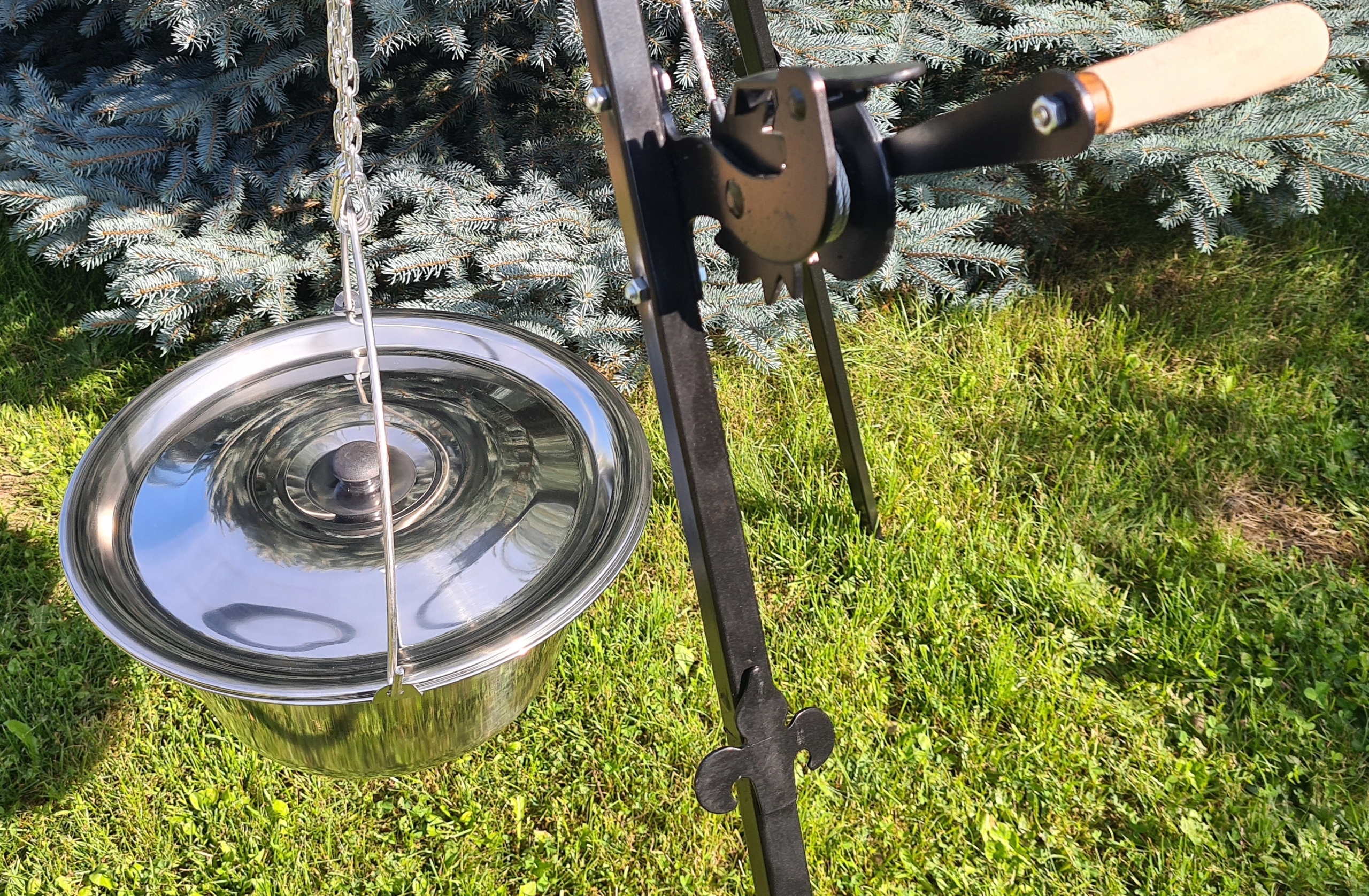 Kociołek wiszący inox 10 litrów stal nierdzewna Pojemność 10 l