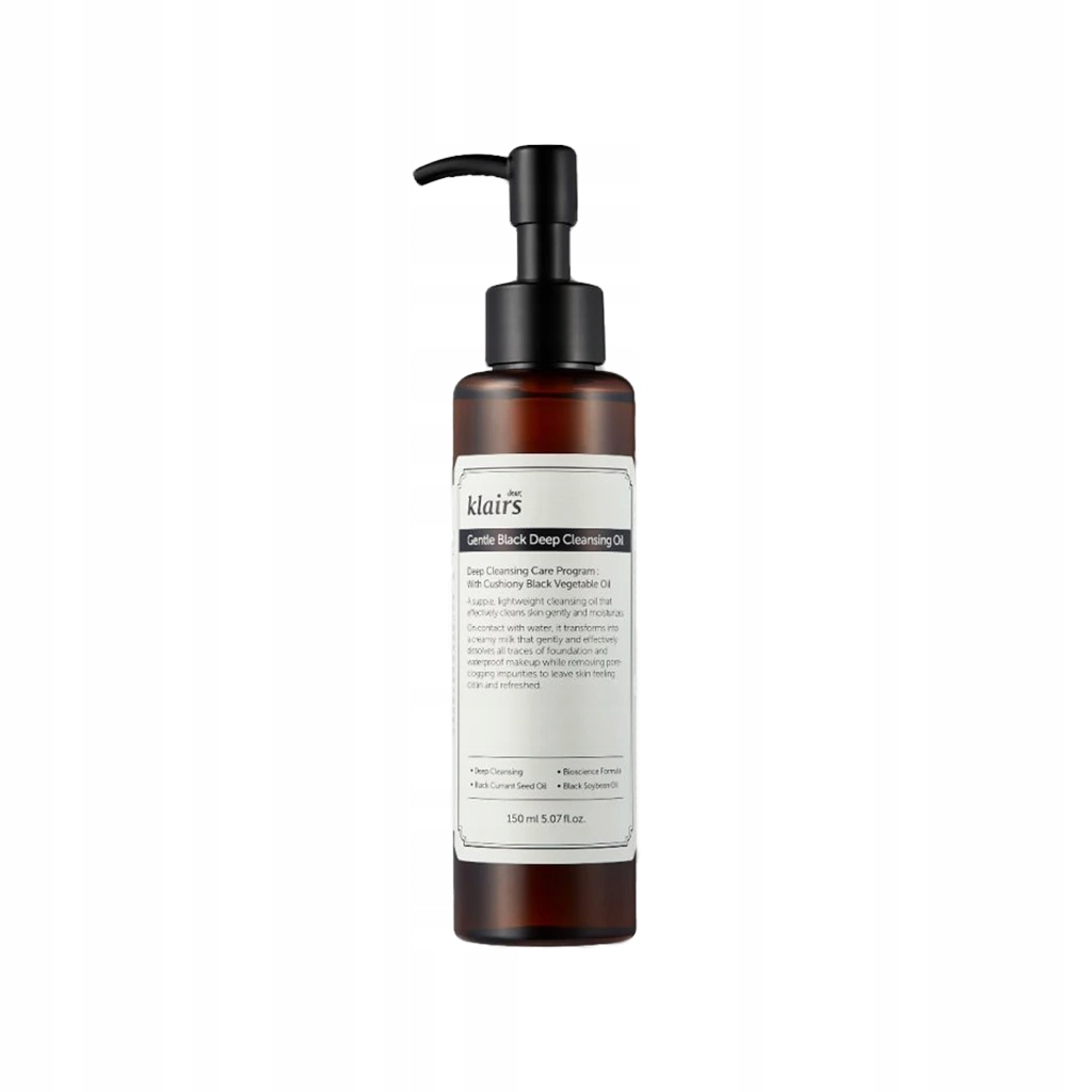 Dear Klairs Gentle Black Deep Cleansing Oil hydrofilní čistící olej