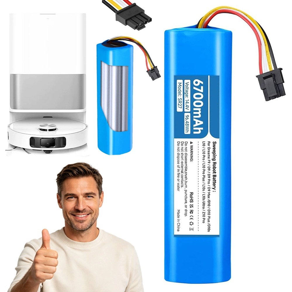 Akumulátor 6700MAH 14,4V Pro Vysavač Roborock S4 S5 S6 S7 Dreame F9 D9