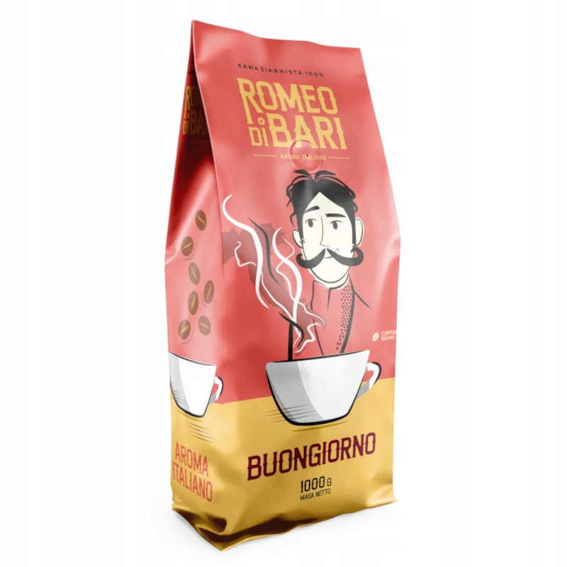 Káva zrnková Romeo Di Bari Buongiorno čerstvě pražená káva Polská republika 1 kg