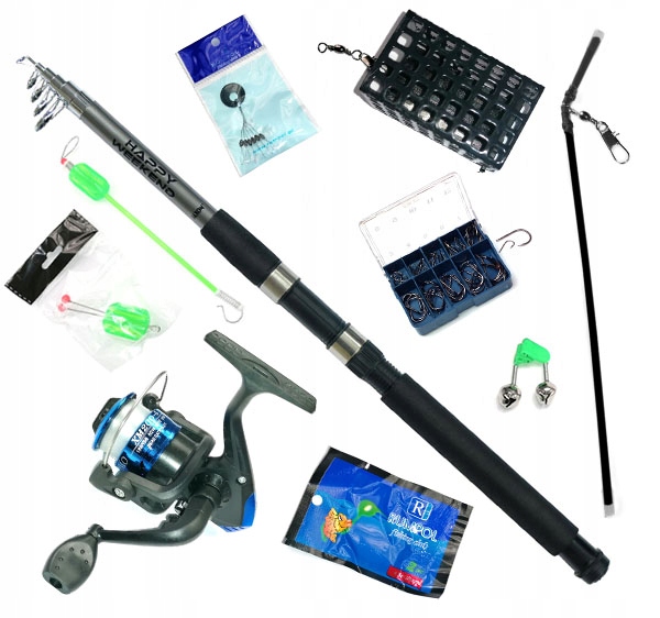 Rybářská sada Grunt Rybářský prut Jaxon 2,1 Hw M naviják s navinutou šňůrou