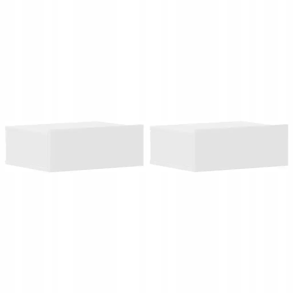 Závěsná Noční Stolek se zásuvkou, bílá, 40x30x15 cm