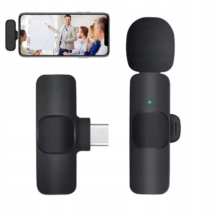 

Mikrofon krawatowy bezprzewodowy Android Usb-c K9