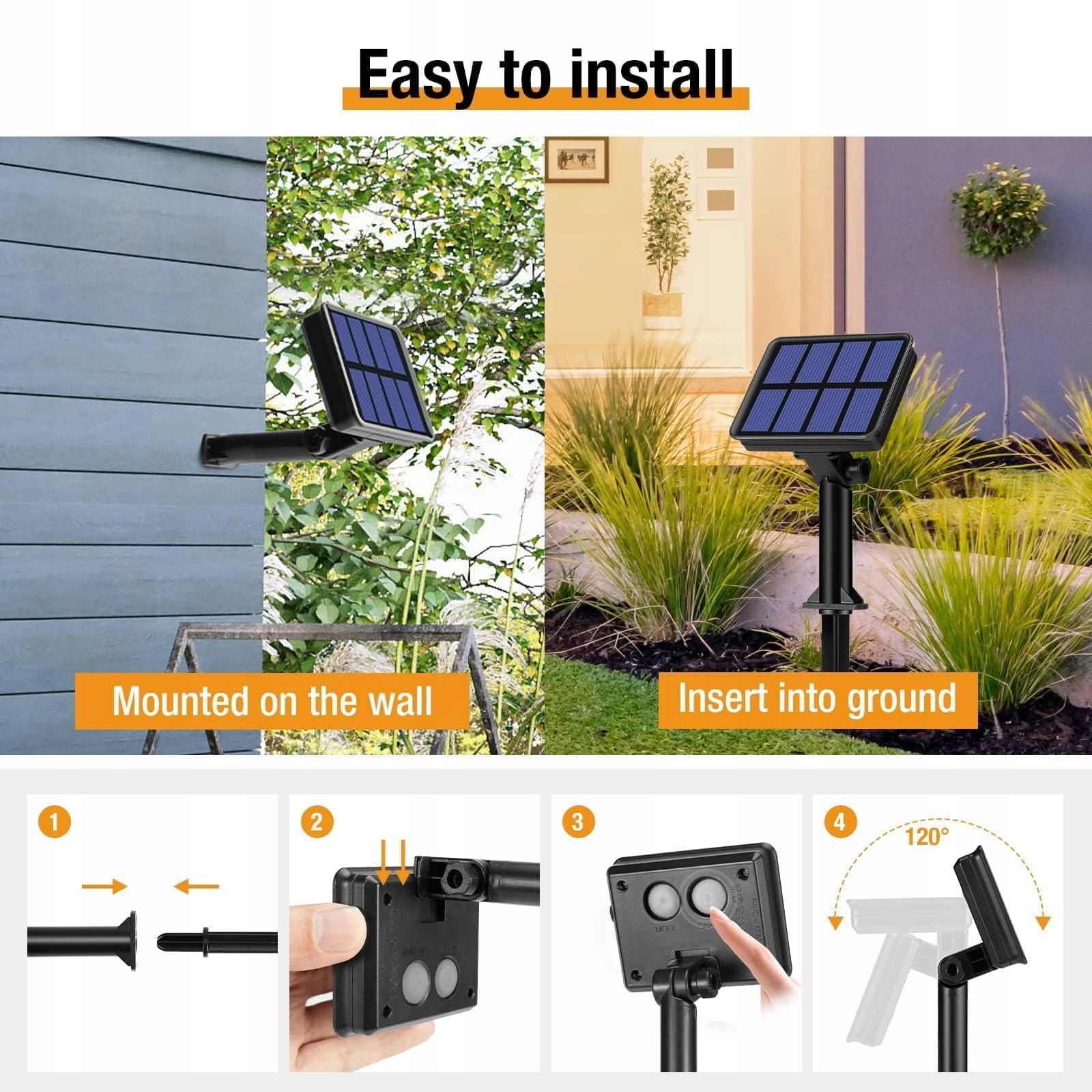 BTFARM Solarna Girlanda 2x15M 150 LED IP65 Wodoodporna Ciepła Biel — miniatura 7