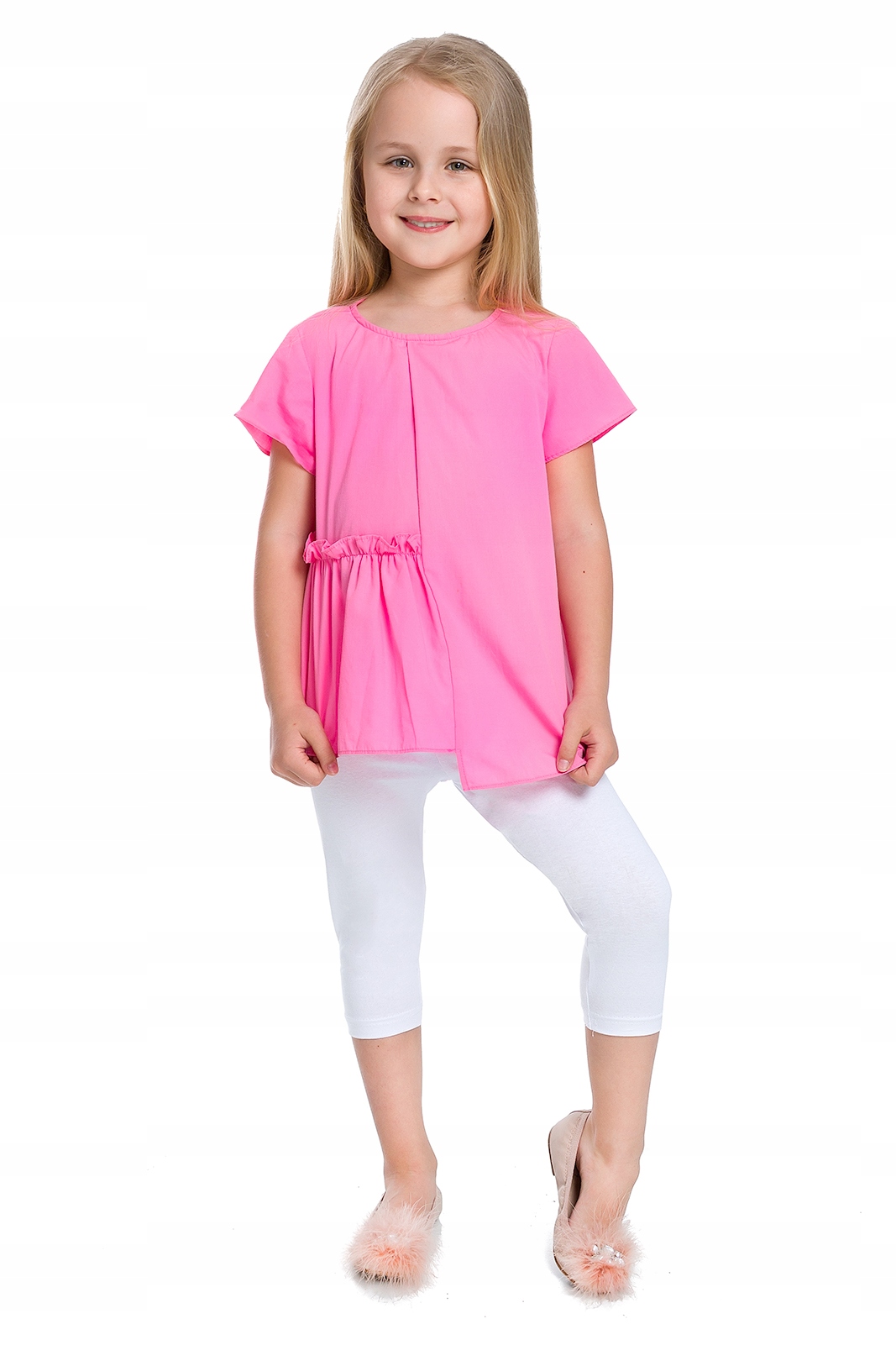 LEGGINSY DZIECIĘCE 3/4 GETRY RYBACZKI BIAŁE 152 Kod producenta CHILD34