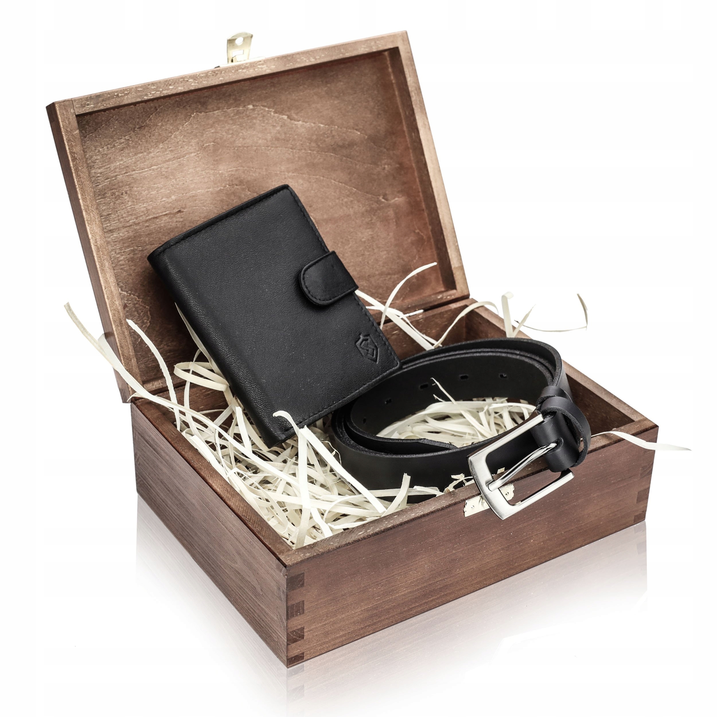 Pánská peněženka Kožený Opasek Dárková Sada Stevens Dárek pro dědečka