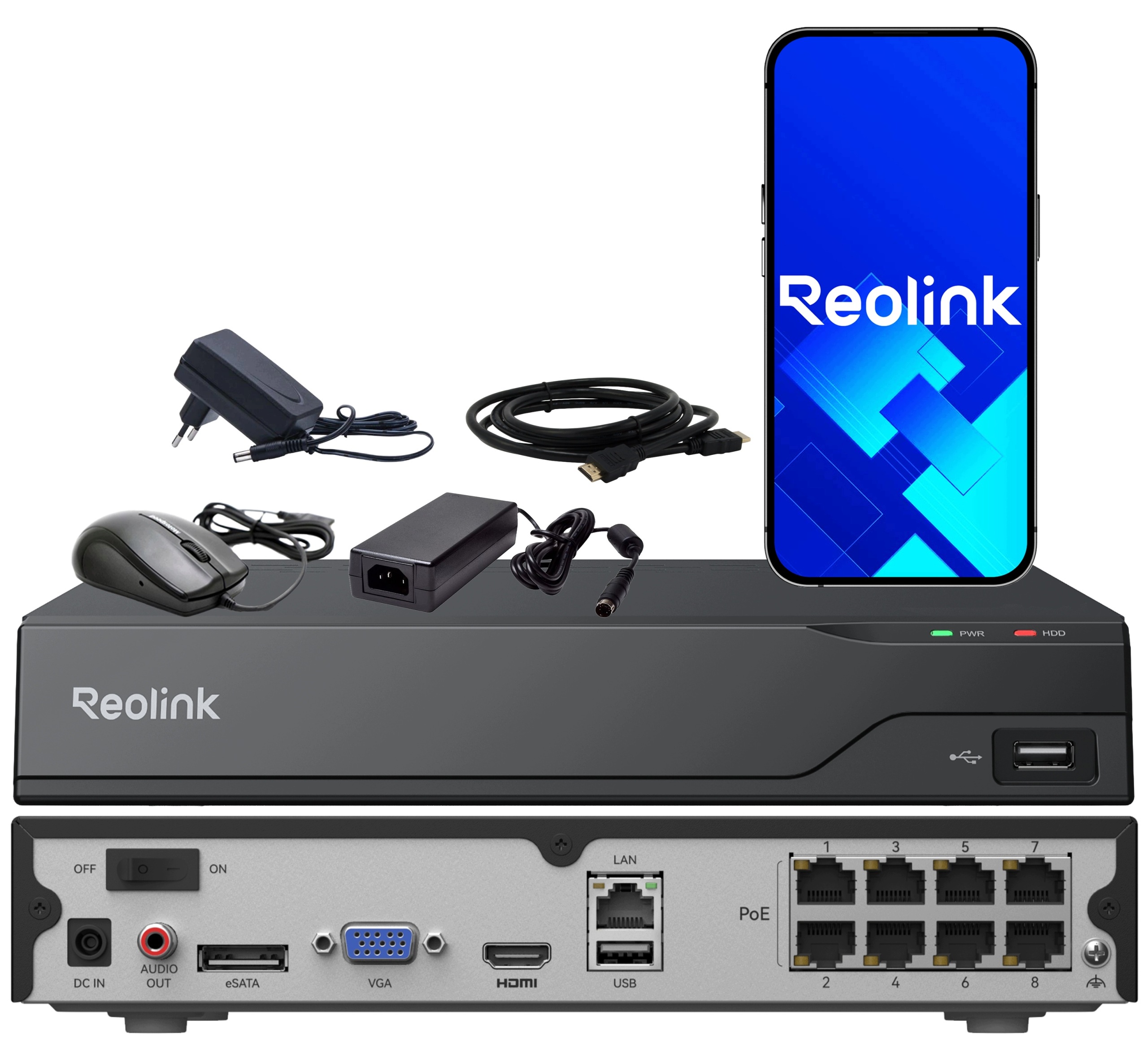 Ip rekordér pro 8 kamer do 16MP RP-PN8-NHD Reolink Náhled Aplikace