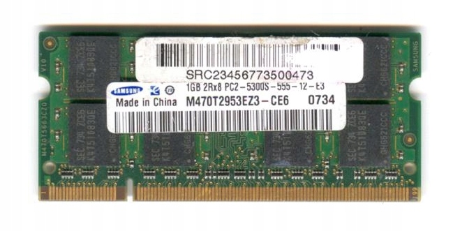 Pamięć Ddr2 Samsung 1gb w Pamięć RAM - Części do laptopów