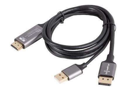 Kabel HDMIM-DisplayportM 1M 4K czarny