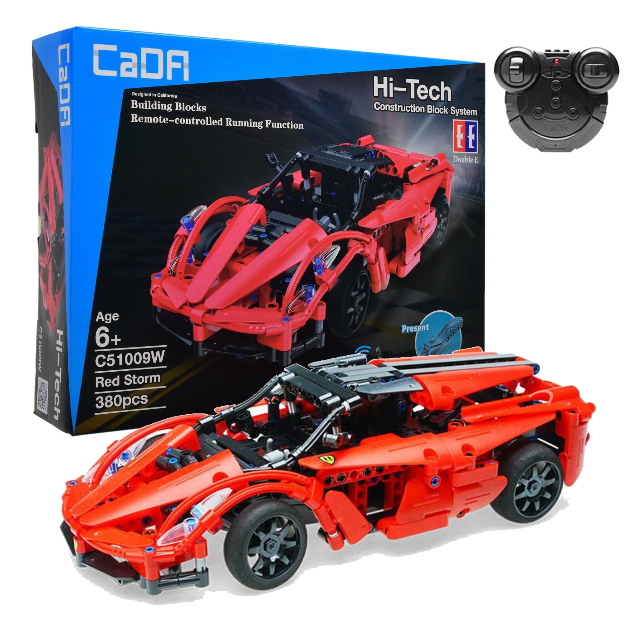Czerwony samochód Red Storm wyścigówka 380el