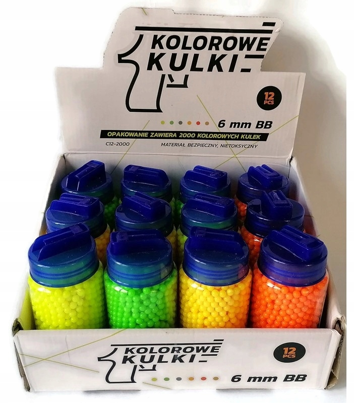 KULKI 6mm DO PISTOLETU Zapas Amunicja 2000 sztuk Seria kulki