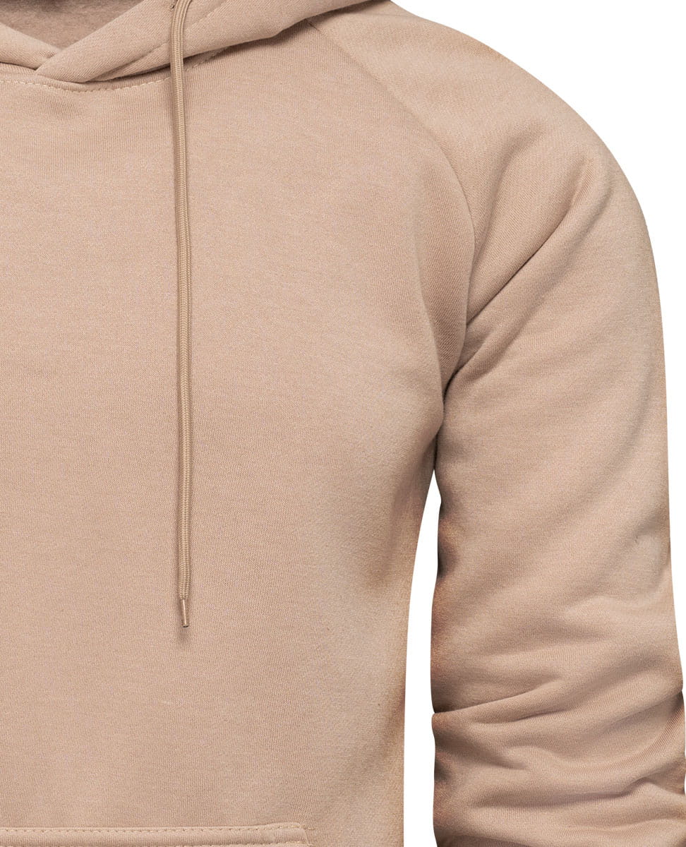 Bluza Męska Beżowa z Kapturem Casual Modna Kangurek Dla Mężczyzn L Rozmiar L