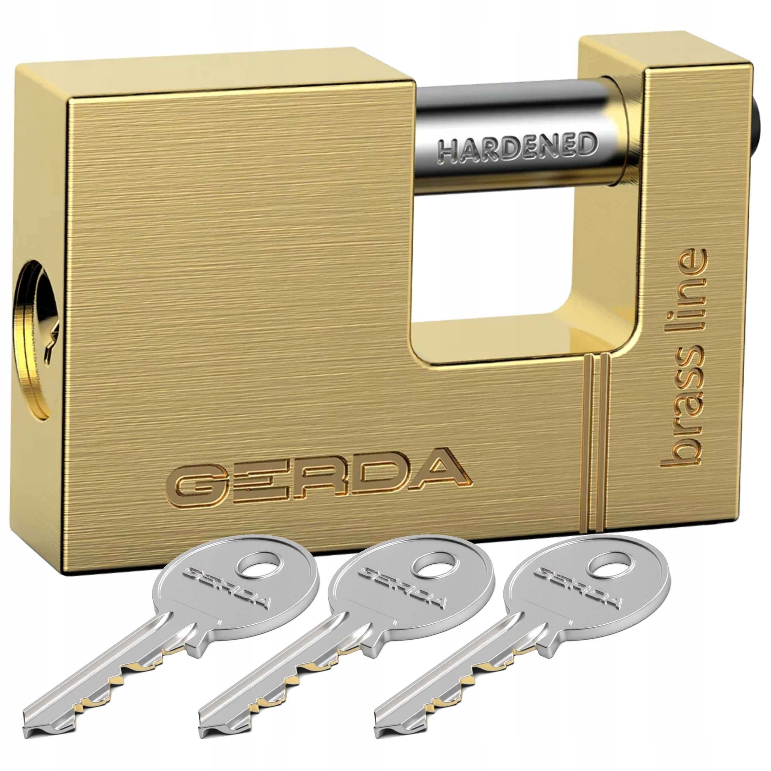 visací zámek Gerda Brass Line Kmt T9010A mosazný trnový