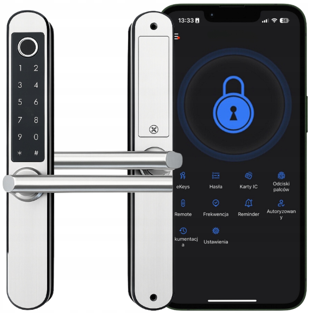 Elektronický Zámok, Kľučka Na Dvere S Kódom, Odtlačok Prsta Ttlock Rfid