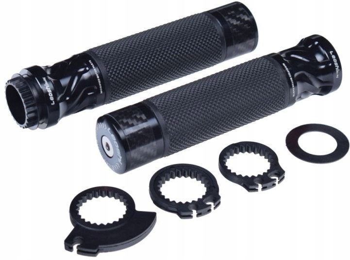 Manetki Motocyklowe Czarne 22MM Leoshi