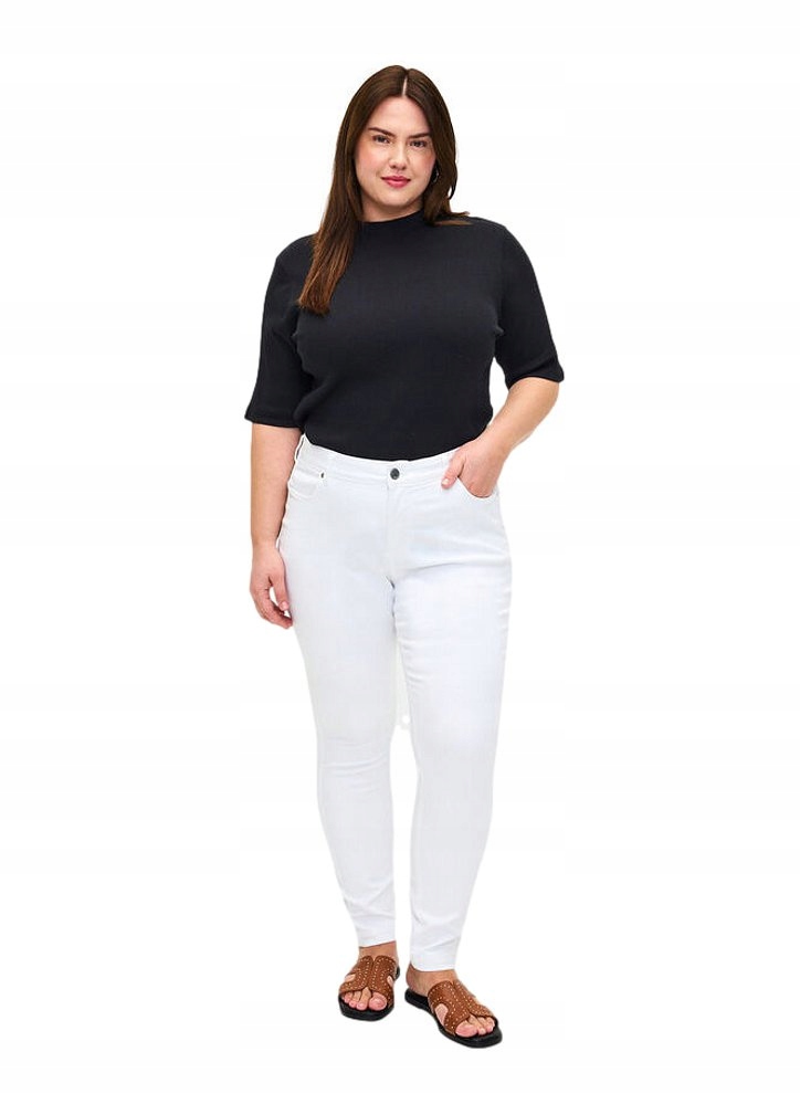 Zizzi Džíny Bílé Slim Fit 305F 42