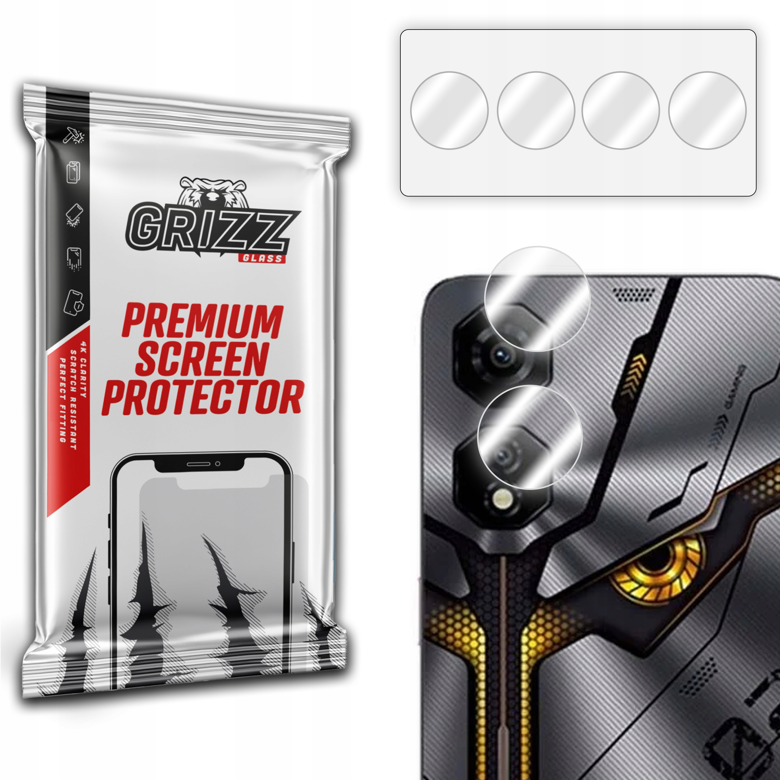 2-PAK Hybrydowe szkło ochronne na aparat do Nubia Neo 2