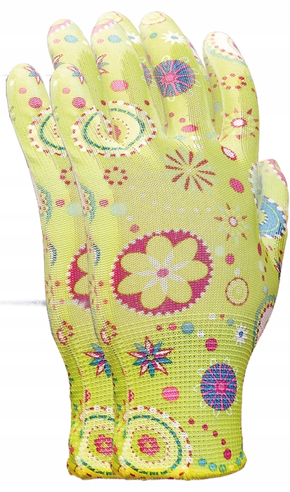 Rękawice ogrodowe / Kolorowe / Rozmiar: 8 - M / RGARDEN-PU_8