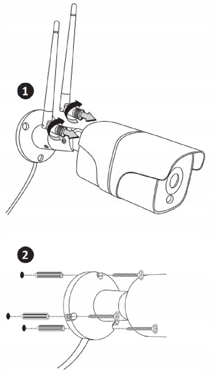 Kamera zewnętrzna Smart WiFi Tuya + PIR IP65 Model COSMO Z2