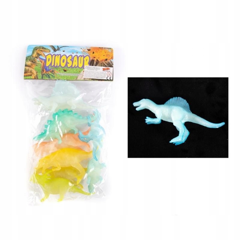 DINOZAURY 8SZT ŚWIECĄCE W CIEMNOŚCI FIGURKI